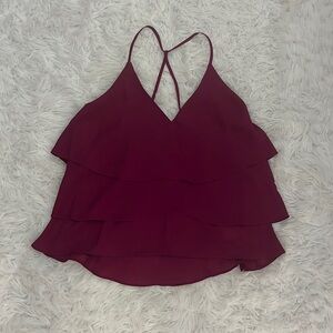 Fuschia flowy tank